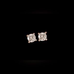 Sparkling 0.1 Carat Moissanite Stud Earrings with 4 Prong Setting
